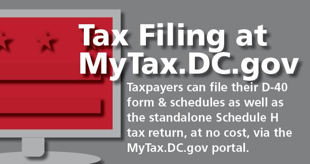 Image for tax filing at MyTax.DC.gov