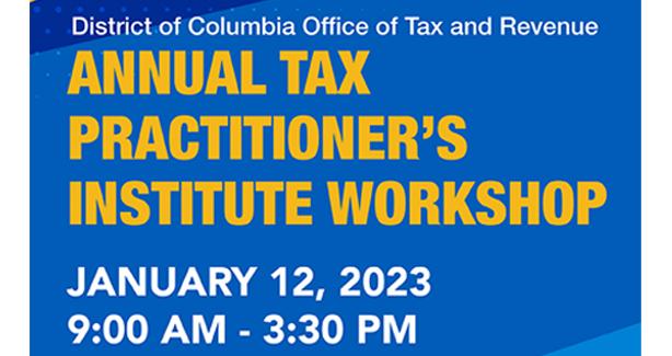 Image for Annual Tax Practitioner's Institute Virtual Workshop on January 12, 2023