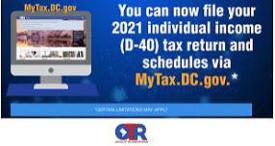 File 2021 Individual Income (D-40) Tax Return and Schedules Via MyTax.DC.gov